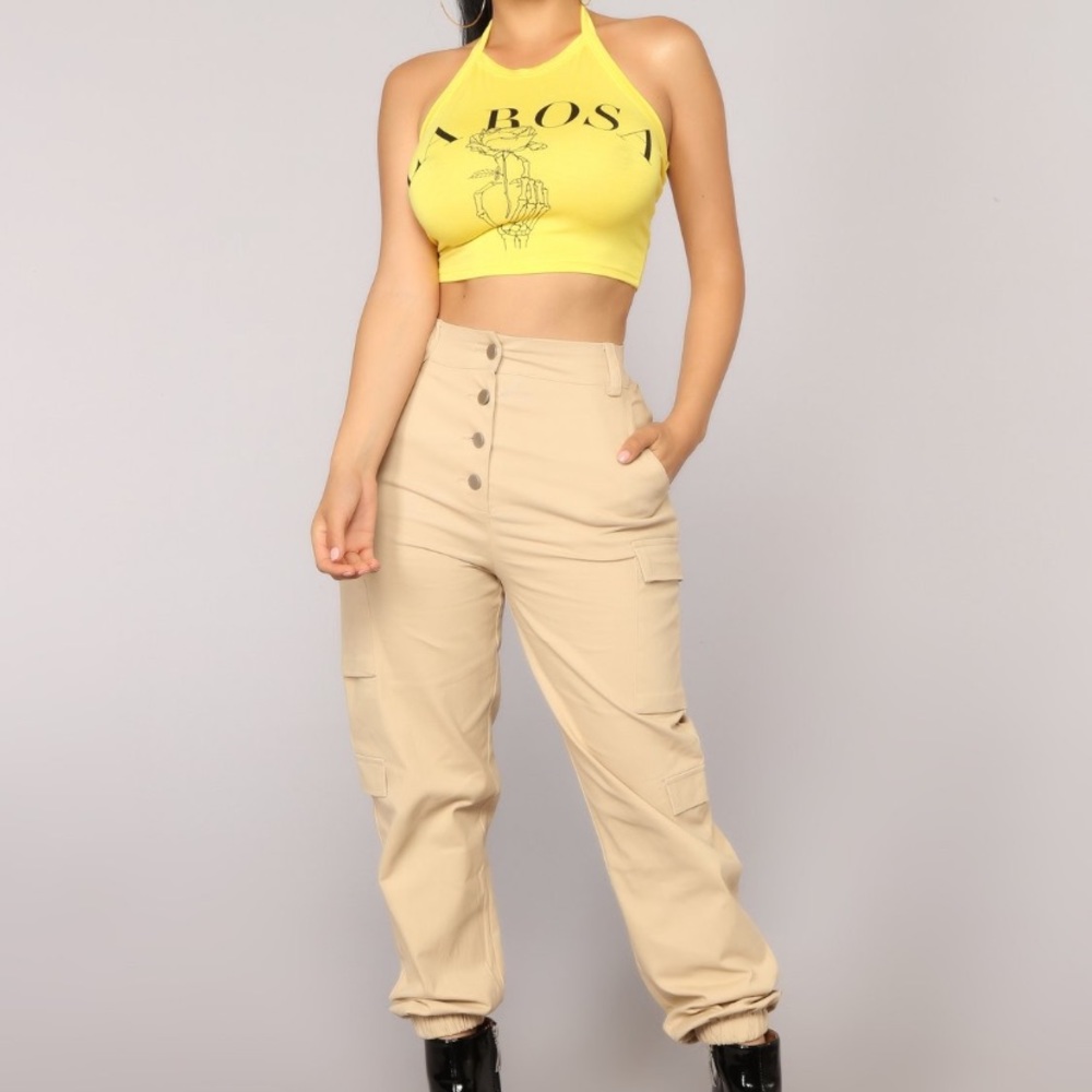 Beige Cargo Pants